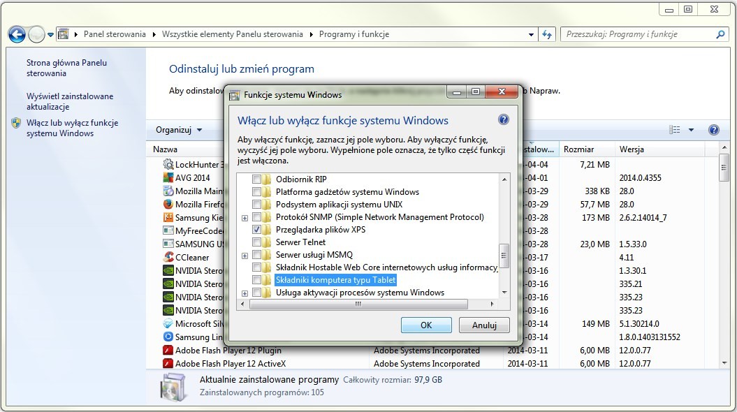 Jak wyłączyć niepotrzebne funkcje systemu Windows 7? - zdjęcie 2