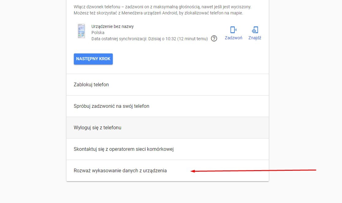 Jak zdalnie wykasować zawartość telefonu z Androidem? - zdjęcie 3